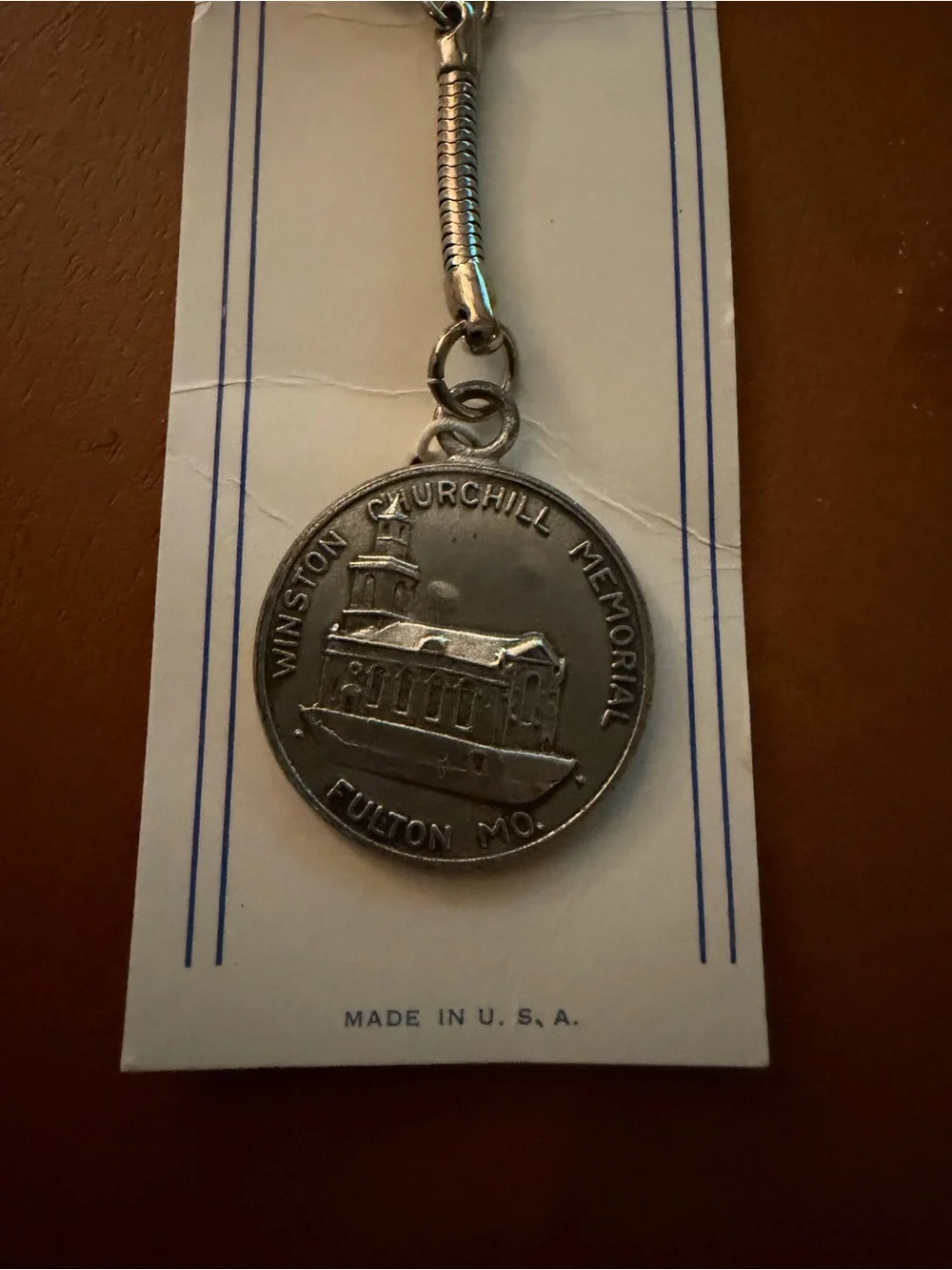 Winston Churchill Memorial Keychain NWT